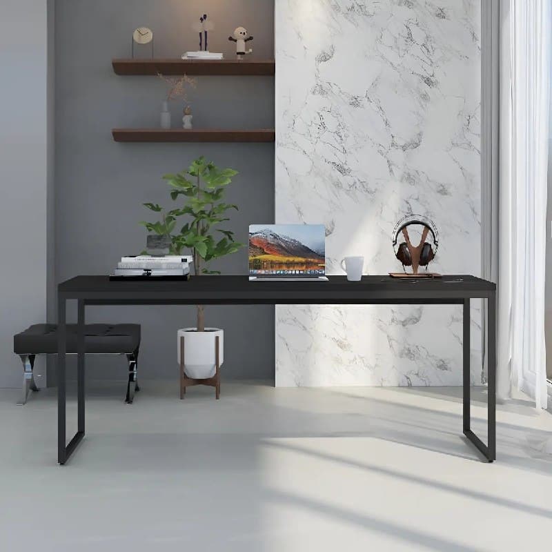 Mesa Diretor 1,80m Dynamica Cor Preto Ônix / Est.Preta