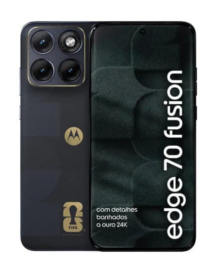 Smartphone Motorola Edge 70 Fusion 5g Fifa World Cup Collection - 256GB 8GB Ram + 16GB Ram Boost, Camera 50mp Sony Lytia 710, Tela 1.5k Extreme Amoled - Grafite