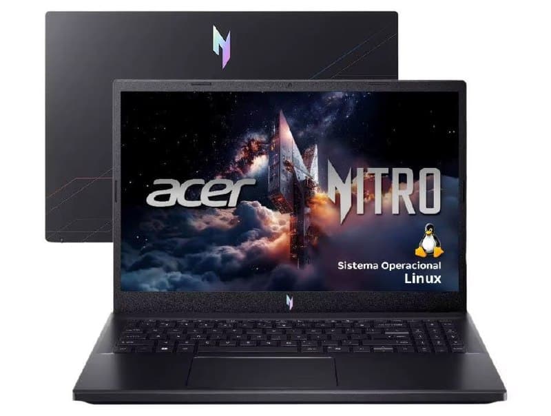 Gaming Laptop Acer Nitro V15 Intel Core i5 512GB SSD 16GB RAM 15.6” Full HD 165Hz IPS NVIDIA RTX 4050 6GB Linux ANV15-52-52XM