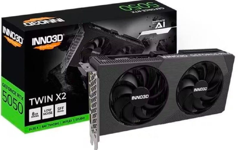 GeForce RTX 5050 Twin X2, 8GB, GDDR6, 128-bit,