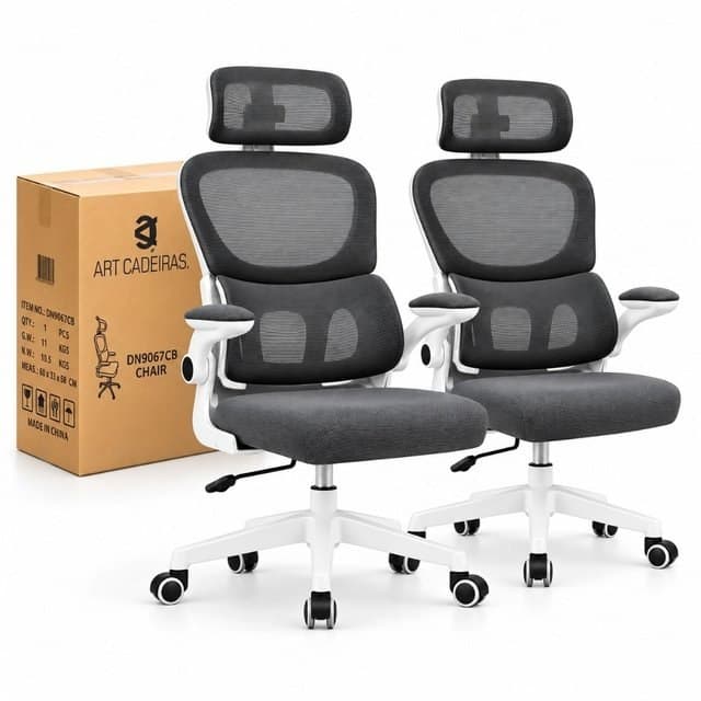 Kit com 2 Cadeira Escritório Ergonômica Python Fly B07