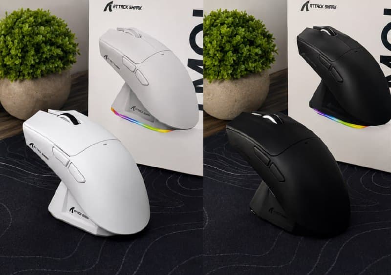 Mouse Sem Fio com Dock Attack Shark X11, Sensor PAW3311