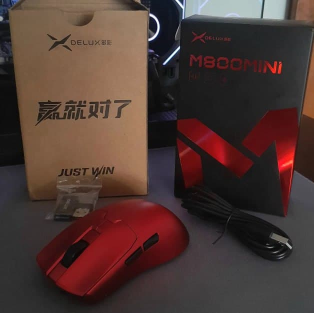 Mouse Gamer Delux M800mini Sem Fio 46g PAW3311 m800 mini 500mAh Trimode Wireless