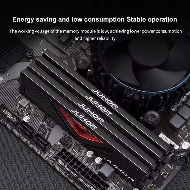 16GB Memória Ram JUHOR Black DDR4 3200MHz memoria preta 1x16