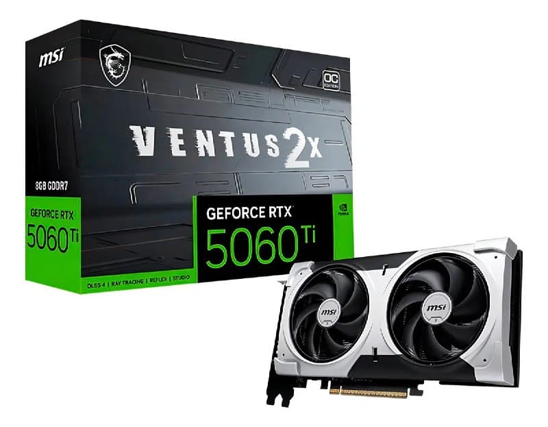 Placa De Vídeo Msi RTX 5060 Ti 8GB Gddr7 128bits Ventus Plus