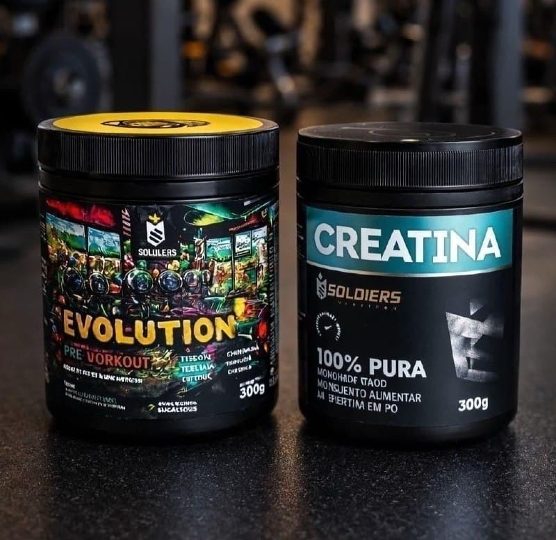 1 Creatina 300g +1 Evolution 300g - Soldiers Nutrition