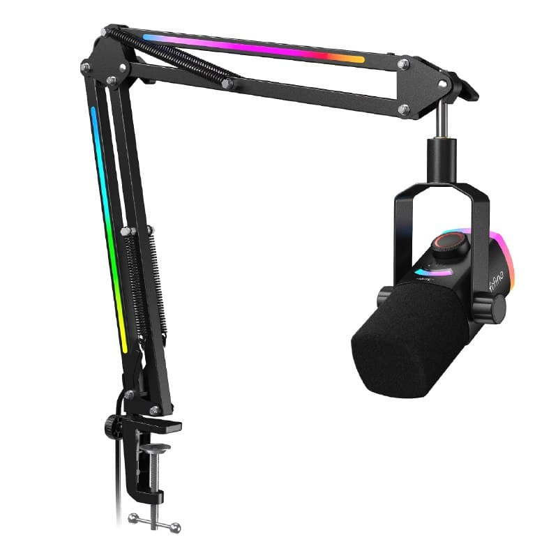 Fifine Am8 Pro Suporte Braço Articulado com Rgb