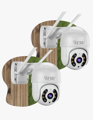 Kit 2 Câmeras Segurança Ip Interna Externa Wifi iCSee Infravermelho Prova D’Água - HW