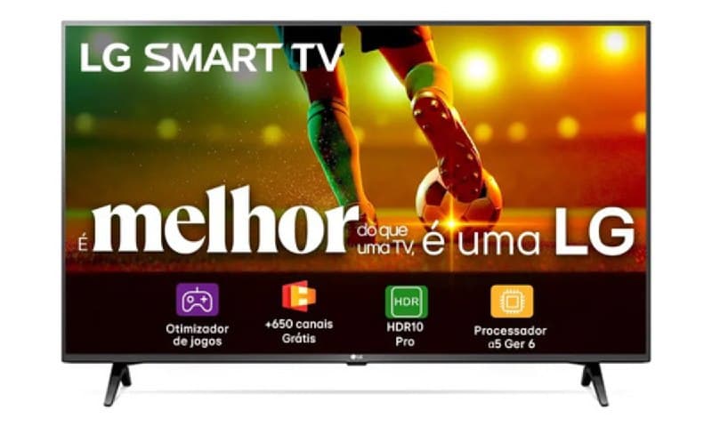 Smart TV LG 43"Full HD, Processador A5 Ger6, AI, Alexa e webOS 23 - 43LR6700PSA