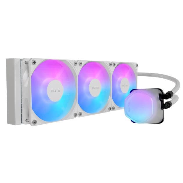 Water Cooler 360mm Cooler Master Elite Liquid Branco ARGB ELW-D36M-A21DA-RW CPU Intel AMD