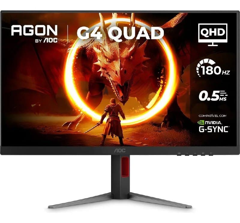 Monitor Gamer AOC Agon Quad 27, 27 Pol, IPS, QHD, 0.5ms, 180Hz, G-Sync, HDMI/DP, Q27G4F