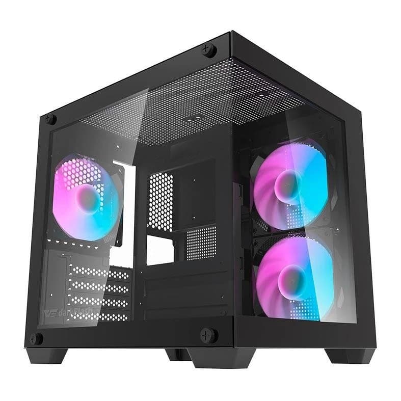 Gabinete Gamer Aquário Aigo Darkflash Korgan K275M Rainbow Mid-Tower, 3 Fans,