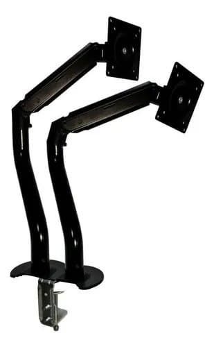 Suporte De Mesa Articulado Rm-il-02-b Para 2 Monitores Preto
