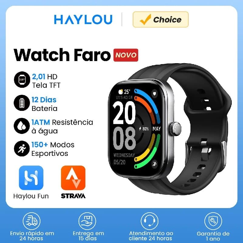 XIAOMI HAYLOU Watch Faro Voice Calling Smart Watch(AliExpress)