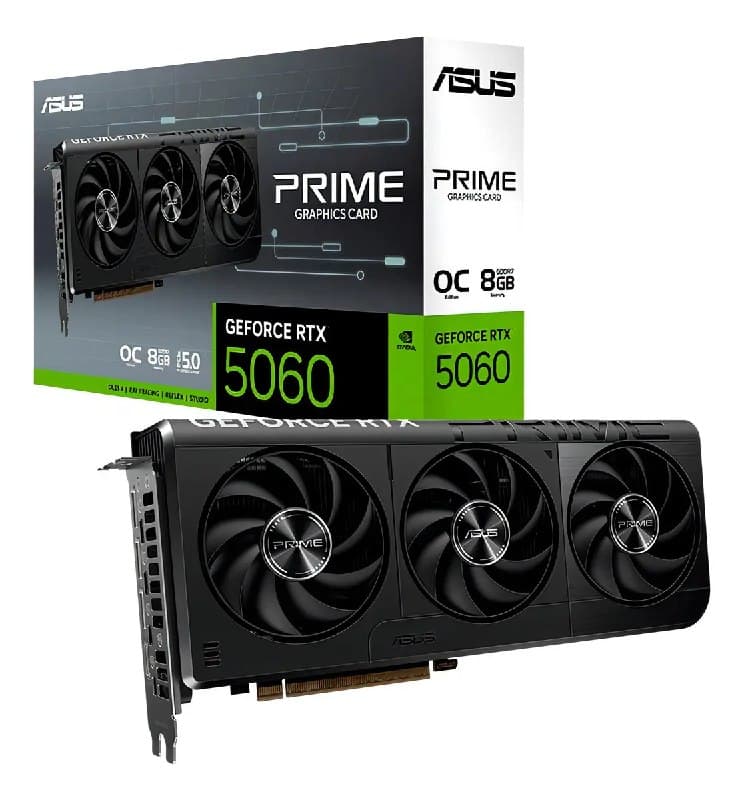 Placa De Video Asus Geforce Rtx 5060 Prime Oc Edition, 8gb