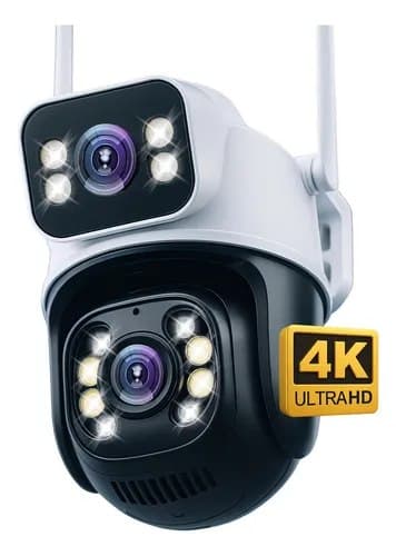 Câmera Segurança Ip Externa Wifi A28 App Icsee À Prova Dágua Ip66 Dome Lente Dupla Lentes 2 Em 1 Vigilancia Visão Noturna Infravermelho 4k Uhd Nova Geração Lançamento 2026 Nexgen