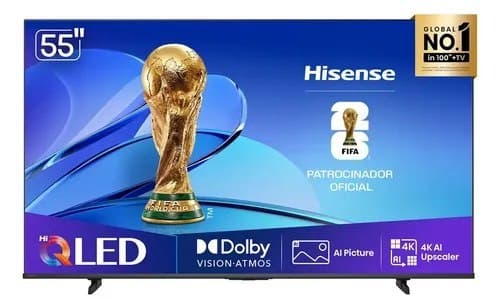 Smart Tv Hisense Hi-Qled 4K 55" Polegadas com Dolby Vision, Dolby Gaming e Alexa 55Q6qv