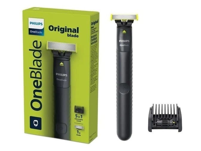 Barbeador Elétrico Philips OneBlade com Pente 5 em 1, Sem Fio e À Prova D'Água