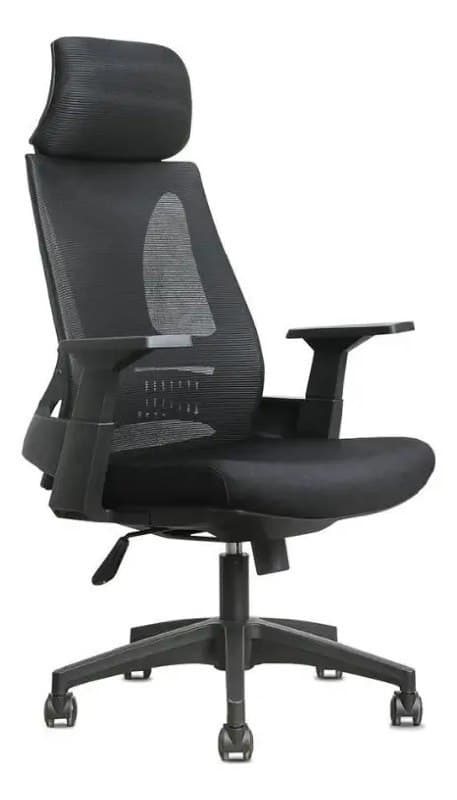 Cadeira De Escritório Presidente Nr17 Homenow Ergonômica Preto Assento Em Tela Mesh
