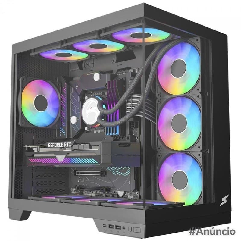 Gabinete Gamer SuperFrame Vhagar, ATX, Preto