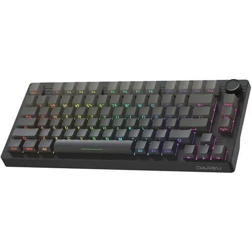 Teclado Mecanico Gamer Sem Fio Wireless Tri Mode Bluetooth 2.4g Hot Swap Switch Dream Rgb Dareu Ek F75 Pro Cloudy Aqua