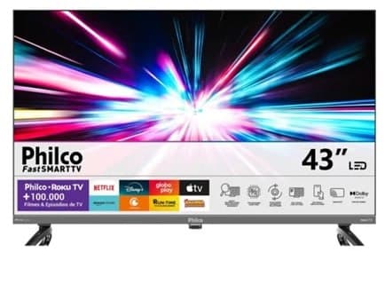 Smart TV 43” Philco P43CRA Full HD Wi-Fi HDMI USB Conversor Digital