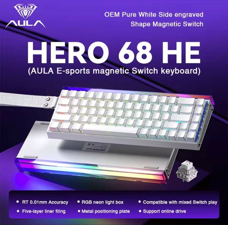 Teclado Magnético Aula Hero 68HE
