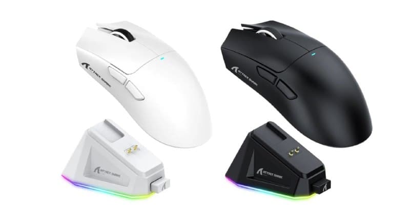 Mouse Sem Fio com Dock Attack Shark X11, Sensor Paw3311