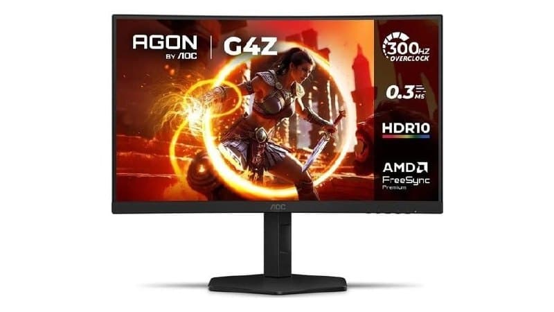 Monitor Gamer Curvo AOC AGON G4Z 27" 300Hz 0,3ms HDR10 Base Ajustável C27G4Z/P Preto