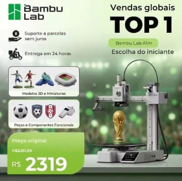 Bambu Lab A1 Mini Impressora 3D 500 mm/s