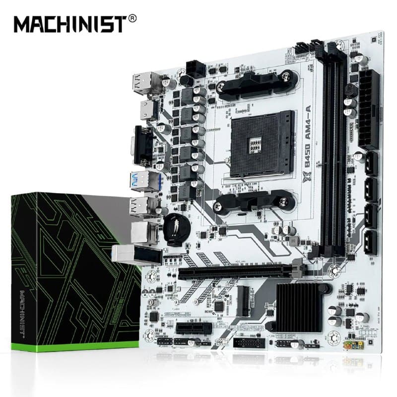Placa mãe AMD B450 Machinist Ddr4