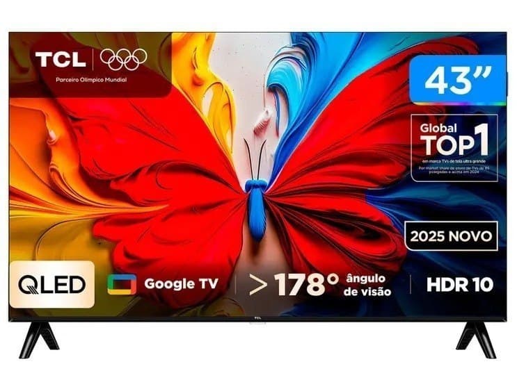 Smart Tv 43" Tcl Full Hd Qled 43S5k Google Tv 2 Hdmi