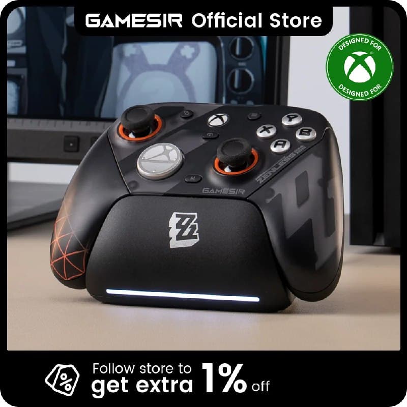 Controle GameSir G7 Pro Zenless Zone Zero para Xbox – Base de Carregamento, Joystick TMR, Gatilho com Efeito Hall, Faceplate Intercambiável