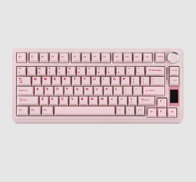 Teclado Mecânico ea 75 EPOMAKER x AULA EA75 MAX 75% ANSI US Hot-Swap Gasket Tri Mode USB-c Fio/BT/2.4G com Telinha e Knob