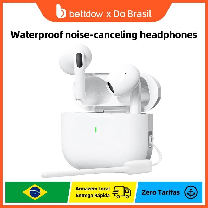 Bettdow Fone De Ouvido Sem Fio Bluetooth 5.3 Esportes À prova d'água e redução de ruído
