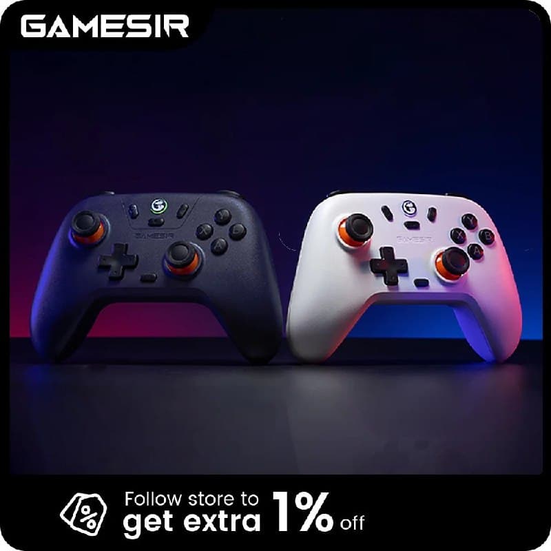 PRETO) Controle Sem Fio Gamesir T4 Nova Lite, Hall Effect