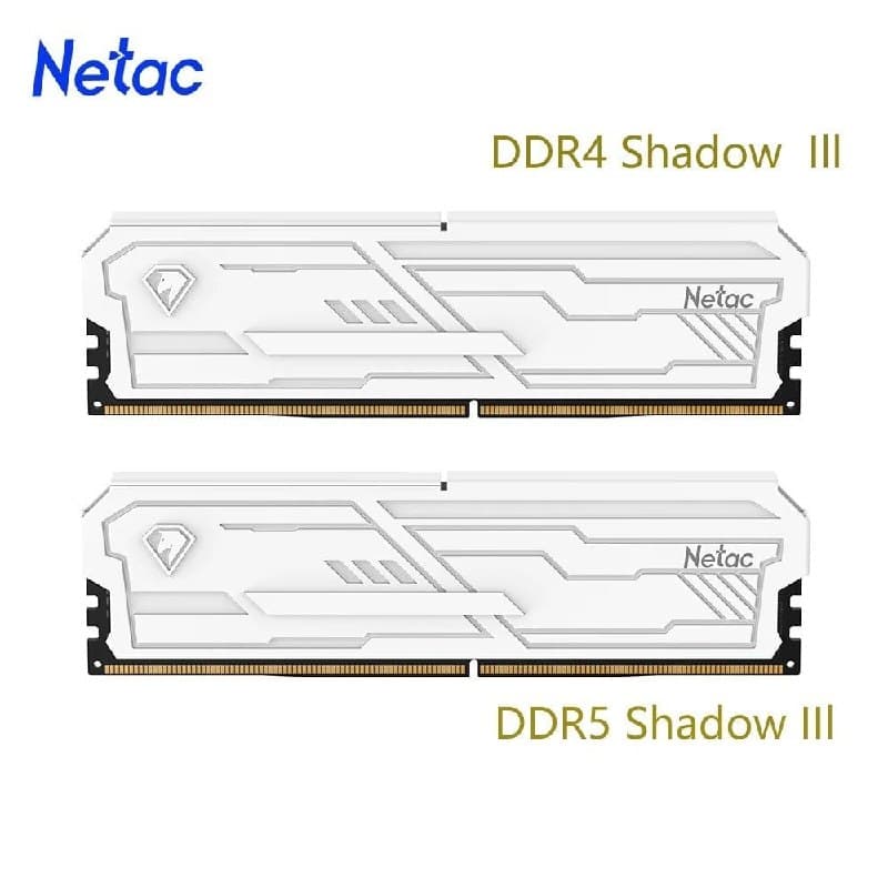 Memória Ram Netac Shadow III ddr4 2x8GB 3200Mhz Branca