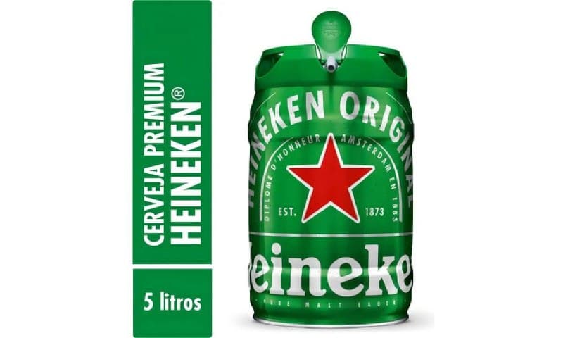 Cerveja Premium Heineken Barril 5 Litros
