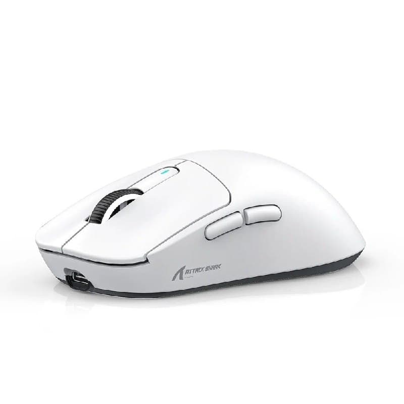 Mouse Gamer sem Fio Attack Shark X3Pro 4K/8K, Tri-Mode, 26.000 DPI, Sensor Óptico PAW3395, 7 Botões - Branco