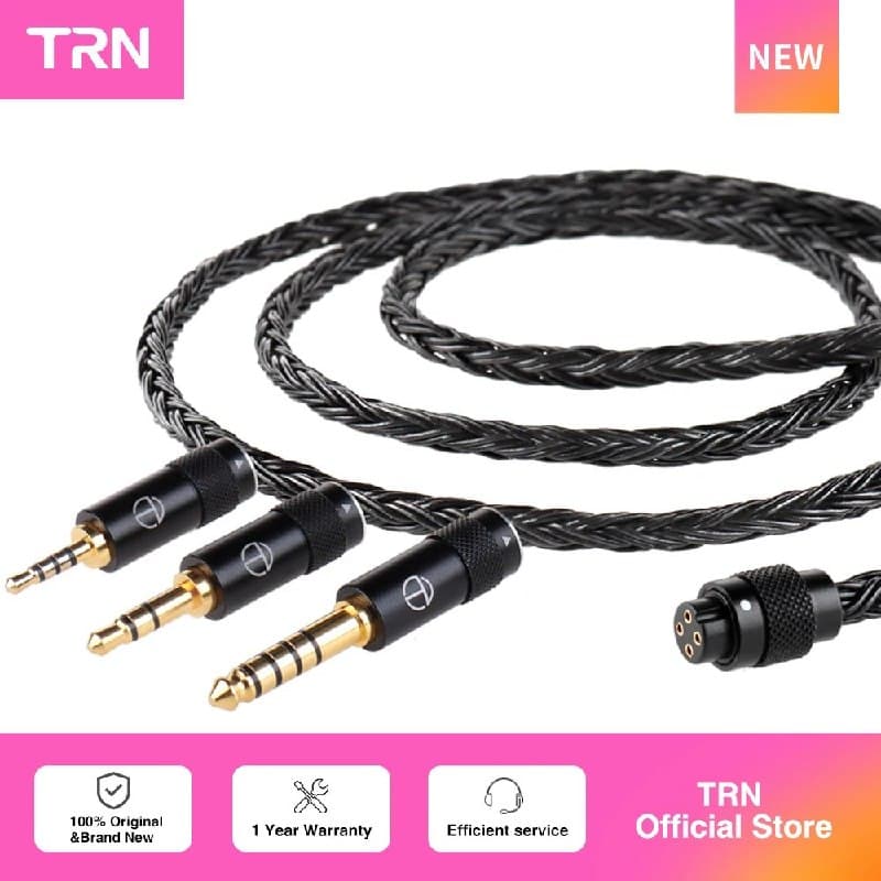 Cabo Hifi Trn T2 Pro16 Core, Banhado a prata, Várias ponteiras