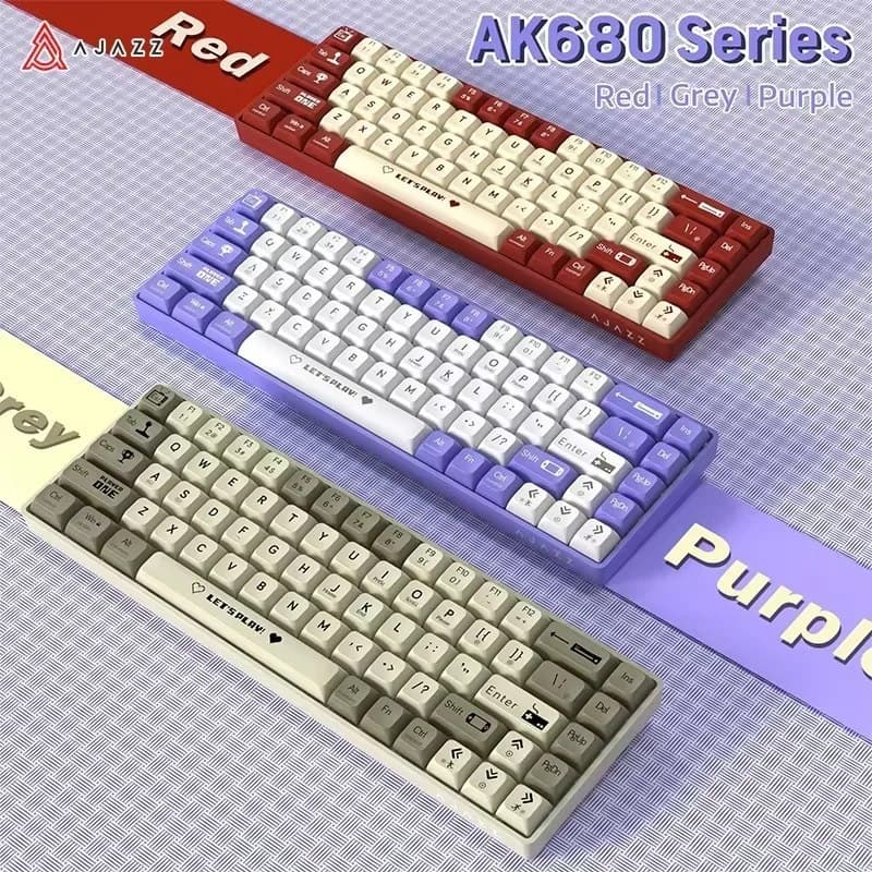 Teclado Mecânico Ajazz AK680 RGB WIRED, Hot-Swap