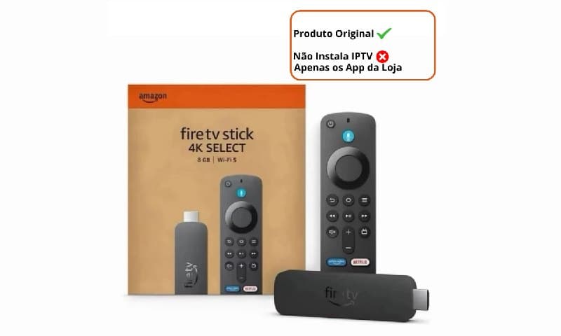 Amazon Fire TV Stick 4K Select 8GB Wi-Fi 5 com Alexa e Controle por Voz (2025)