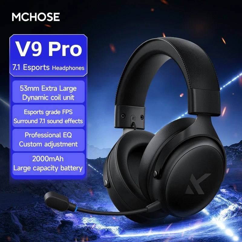 Mchose V9 Pro fone de ouvido com microfone três modos Bluetooth sem fio computador PC gamer fones de ouvido acessórios V9 Pro MCHOSE