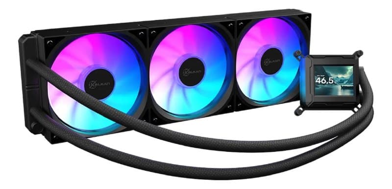 Water Cooler Kalkan Aura Com Tela Lcd 360mm Argb Intel Amd