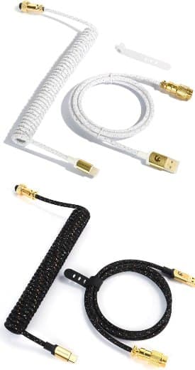 ATTACK SHARK * MAMBASNAKE C03 Cabo USB C Espiralado para Teclado Gamer
