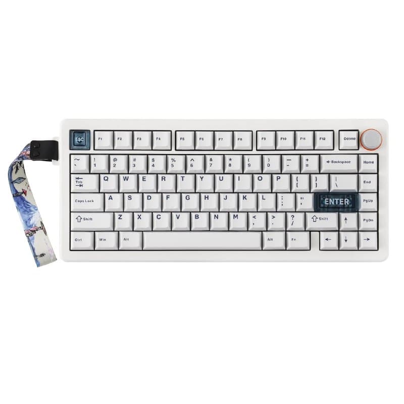 Teclado Gamer CIDOO QK75 75% VIA Sem Fio Trimode fio/Bluetooth/2.4GHz 4000mAh e luz de fundo RGB