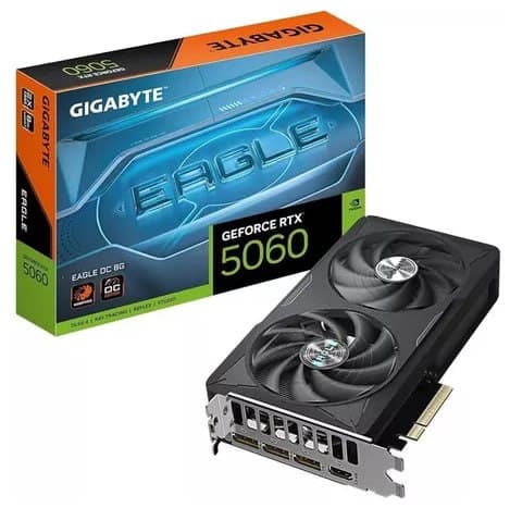 Placa de Vídeo NVIDIA GeForce GIGABYTE RTX5060 Eagle OC 8GB GDDR7 128bit