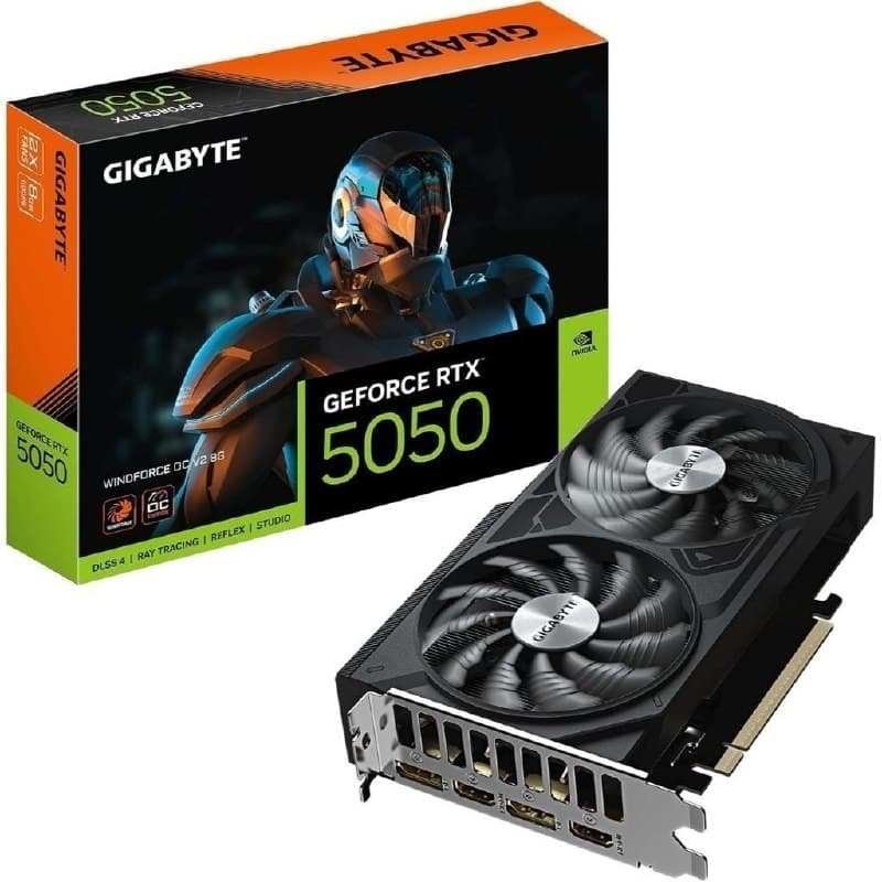 Placa de Vídeo Gigabyte GeForce RTX 5050 WindForce OC V2 8GB