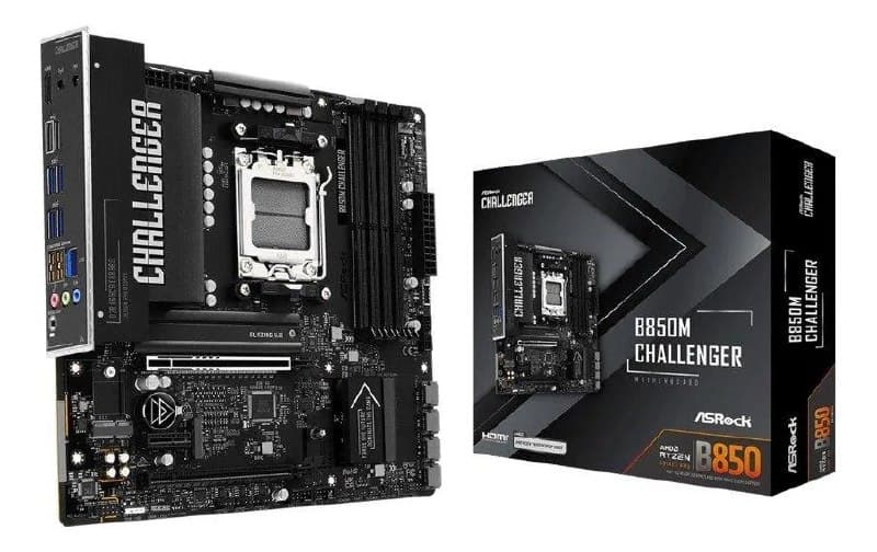 Placa-Mãe ASRock B850M Challenger, AMD AM5, Micro ATX, DDR5 - 90-MXBU40-A0UAYZ