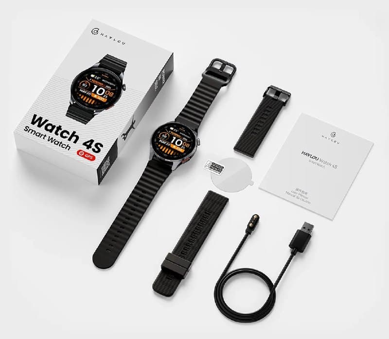 Relógio Inteligente HAYLOU Watch 4S HF012 com Sistema 5 Estrelas, GPS para Rastreamento Esportivo, Tela AMOLED de 1,43" 🇧🇷 SELECIONE ENVIO DO BRASIL